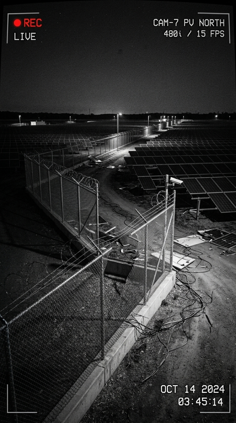 太陽光発電所の監視エリア